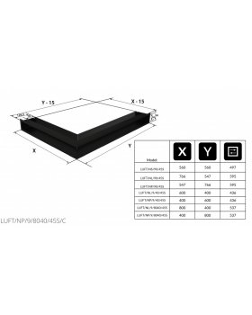 Люфт угловая 9/40/80 см правая стальная (LUFT/NP/9/8040/45S/SZ)-foto6