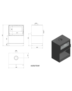 Дровяная печь KARI 70/W-foto7