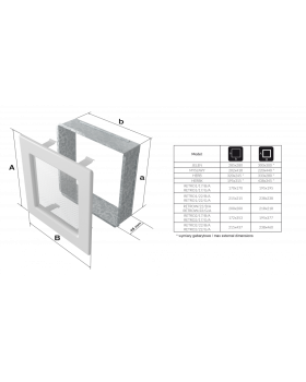 Вентиляционная решетка Ретро белая с одной дверкой выдвигающаяся 17х17-foto2