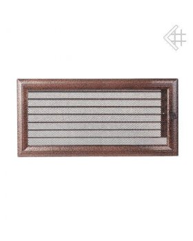 Вентиляционная решетка 17х37 Оскар черная/медь с жалюзи