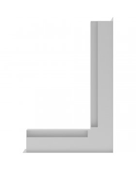 Вентиляционная решетка Люфт угловая/6*40см правая белая-foto3