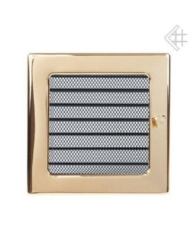 Вентиляционная решетка 17х17 полированная латунь с жалюзи Вентиляционная решетка 17х17 полированная латунь с жалюзи
