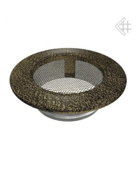 Вентиляционная решетка КРУГЛАЯ черная латунь пористая д.100