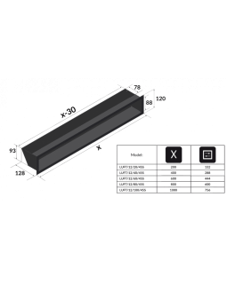 Решётка Kratki Luft 12x60 черная-foto5