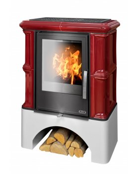 Печь-камин ABX BAVARIA KI, с кафельным цоколем, с допуском воздуха, керамическая-foto2