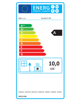 Печь-камин ABX KARELIE P, кафельный цоколь - вставка СТАЛЬНАЯ-foto4