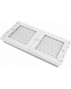 Вентиляционная решетка Ретро белая двойная 44х22 Вентиляционная решетка Ретро белая двойная 44х22