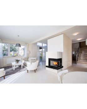 Камин с облицовкой Pateo угловой (гранит черный левый)-foto3