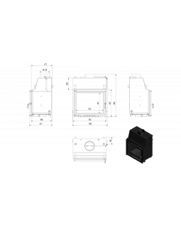 Топка с теплообменником Kratki AMELIA/PW/30/W АКЦИЯ!-foto2