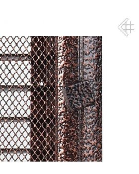 Вентиляционная решетка 17х30 Оскар черная/медь с жалюзи-foto3