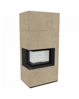 Каминокомплект FLOKI в облицовке FOKOS RENA, угловое стекло слева-foto4