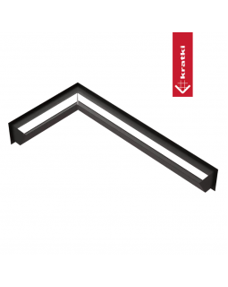 Решётка Kratki Luft 560х560х120 45S угловая черная