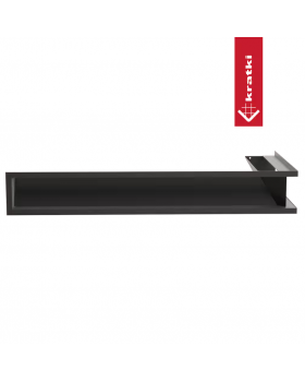 Решётка Kratki Luft 400х800х120 45S угловая левая черная-foto4