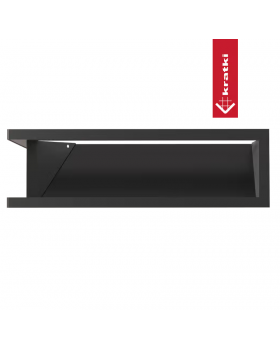 Решётка Kratki Luft 400х800х120 45S угловая левая черная-foto3