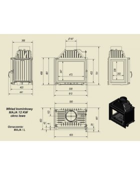Топка MAJA/L, стекло слева-foto2
