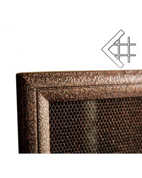 Вентиляционная решетка 17х30 Оскар черная/медь-foto2