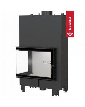 Топка с водяным контуром MBA/PW/17/L/BS/W, Г-образное стекло слева, змеевик