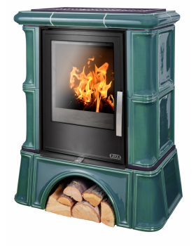 Печь-камин ABX BAVARIA KI керамическая, с кафельным цоколем, с теплообменником, с допуском воздуха-foto4