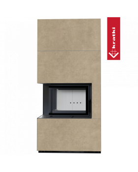 Каминокомплект FLOKI в облицовке FOKOS RENA, угловое стекло слева-foto2