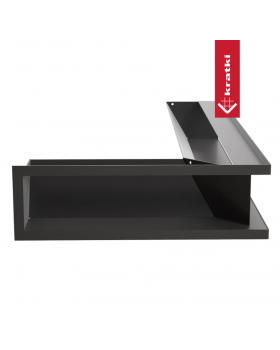 Решётка Kratki Luft 40х80х120 угловая правая черная 45S