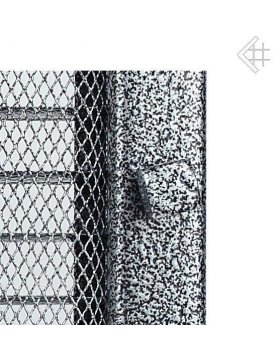 Вентиляционная решетка 22х37 черная/хром пористая с жалюзи-foto3