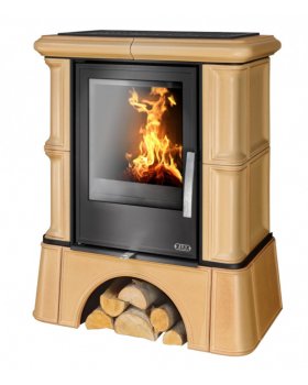 Печь-камин ABX BAVARIA KI керамическая, с кафельным цоколем, с теплообменником, с допуском воздуха-foto2