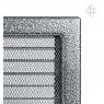 Вентиляционная решетка 17х17 черная/хром пористая с жалюзи