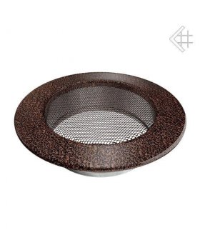 Вентиляционная решетка КРУГЛАЯ черная медь пористая д.125