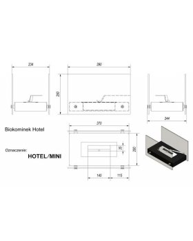 Биокамин Kratki HOTEL MINI, TUV (Hotel mini белый)-foto2