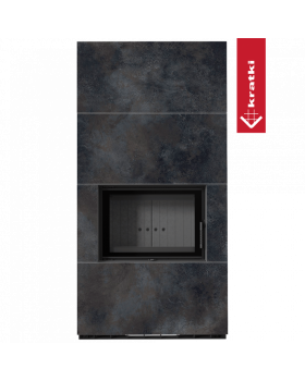 Каминокомплект FLOKI в облицовке OSSIDO NERO