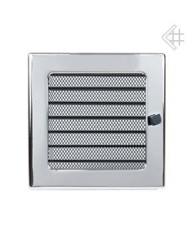 Вентиляционная решетка 17х17 никелированная с жалюзи Вентиляционная решетка 17х17 никелированная с жалюзи