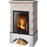 Печь-камин ABX BRITANIA NI, белый цоколь - вставка York NI