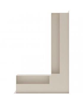 Вентиляционная решетка Люфт угловая/9*40 см правая бежевая-foto3