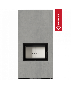 Каминокомплект FLOKI в облицовке CEMENTO GRIGIO BOCCIARDATA-foto2