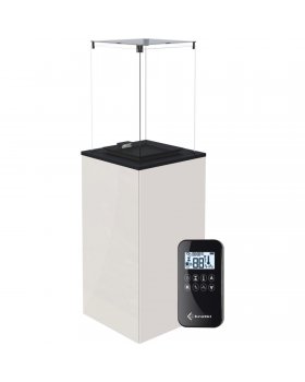 Газовый нагреватель PATIO MINI/G31/37MBAR/B - белое стекло, с пультом ДУ