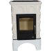 Печь-камин ABX BRITANIA KPI, белый цоколь - вставка КОМБО, с допуском воздуха извне