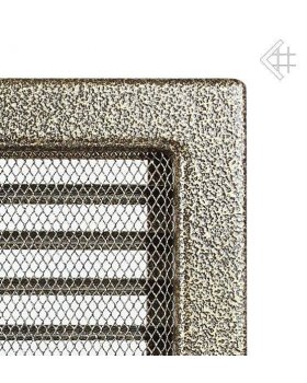 Вентиляционная решетка 17х37 черная/латунь пористая с жалюзи-foto2