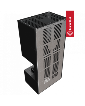 Каминокомплект FLOKI в облицовке NERO ASSOLUTO, угловое стекло справа-foto5