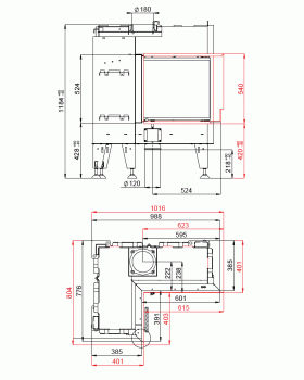 Топка BeF FLAT V6L, внутренний угол, гильотина,рамка черная-foto2