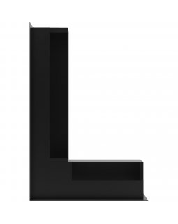 Вентиляционная решетка Люфт угловая/9*40 см левая черная-foto3