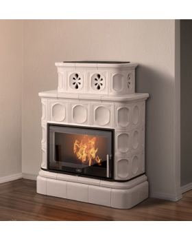 Печь-камин ABX KARELIE NI, кафельный цоколь - вставка СТАЛЬНАЯ-foto3