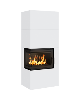 Каминокомплект Kratki SIMPLE Box черный/белый с топкой BS, левый угол-foto8