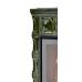 Печь-камин ABX BRITANIA KPI, кафельный цоколь - вставка КОМБО, с допуском воздуха извне (зеленая)