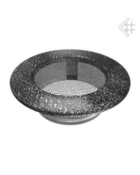 Вентиляционная решетка КРУГЛАЯ черная хром пористая д.100