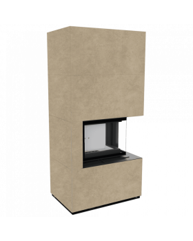 Каминокомплект FLOKI в облицовке FOKOS RENA, угловое стекло справа-foto3