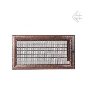 Вентиляционная решетка 17х30 Оскар черная/медь с жалюзи