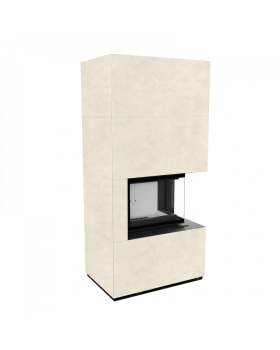 Каминокомплект FLOKI в облицовке FOKOS TALCO, угловое стекло справа-foto4