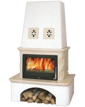 Печь-камин ABX LAPONIE керамическая, с теплообменником-foto2