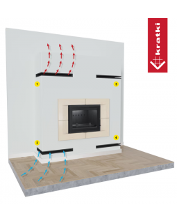 Решётка Kratki Luft 560х560х120 45S угловая черная-foto5