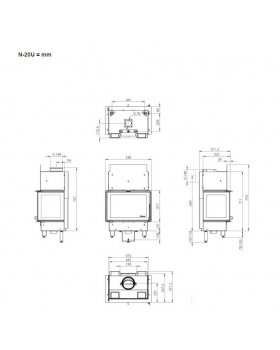 Печь-камин Nordpeis Box Black + топка N-20U-foto9